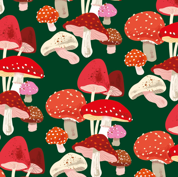 Christmas Mushrooms Gift Wrap Sheet